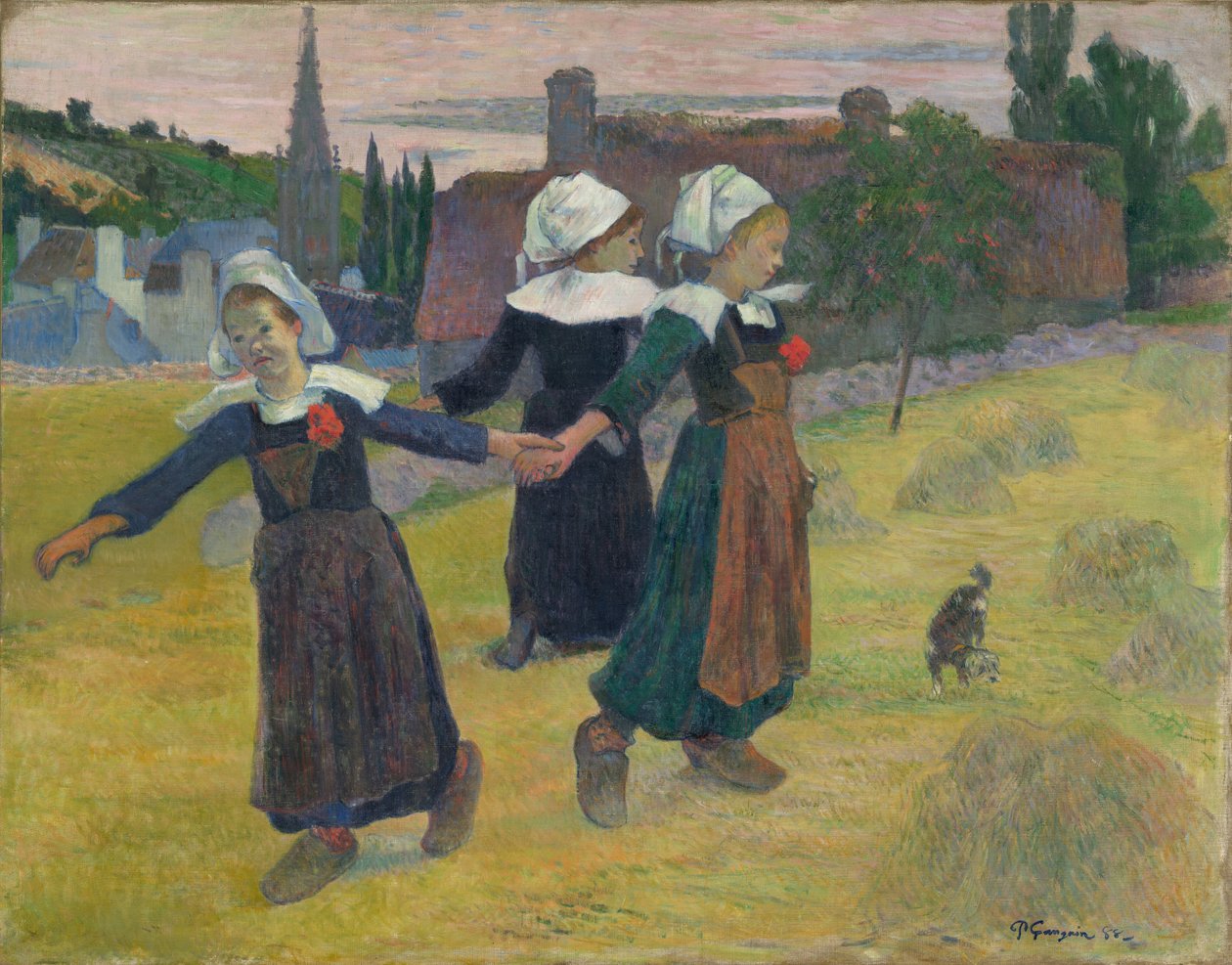 Bretonische Mädchen tanzen, Pont-Aven, 1888 von Paul Gauguin