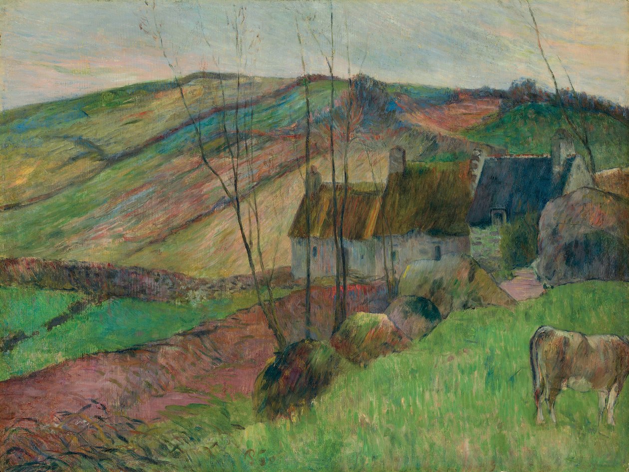 Häuser an den Hängen des Mont Sainte-Marguerite, 1888 von Paul Gauguin
