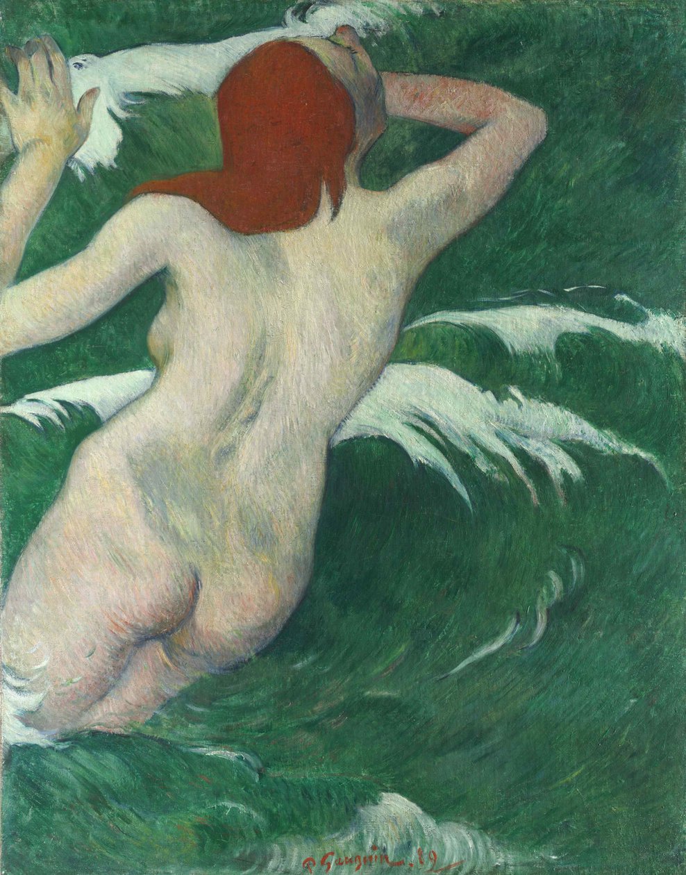 Dans les vagues, ou Ondine In den Wellen oder Undine, 1889 von Paul Gauguin