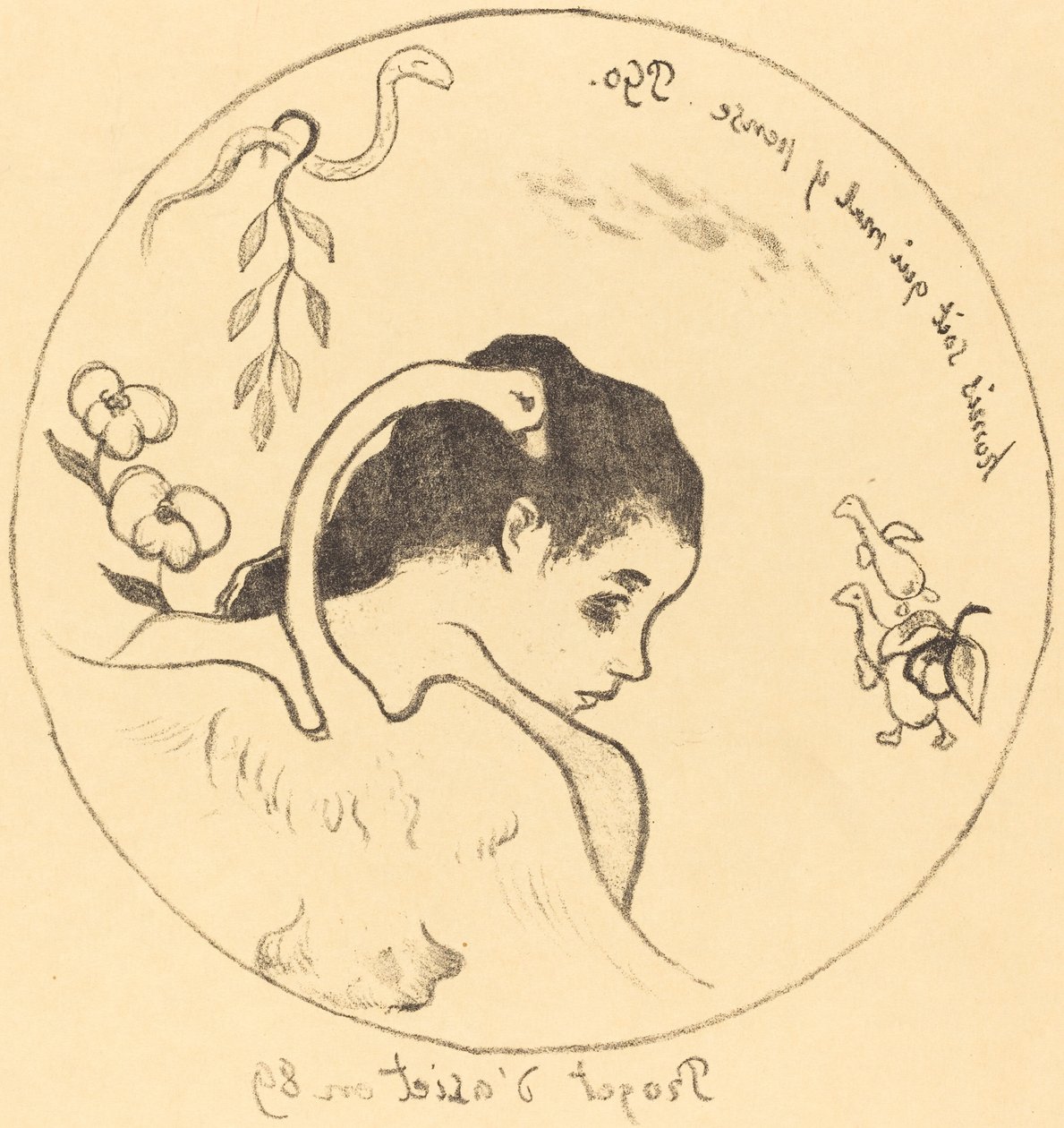 Entwurf für einen Porzellanteller von Paul Gauguin