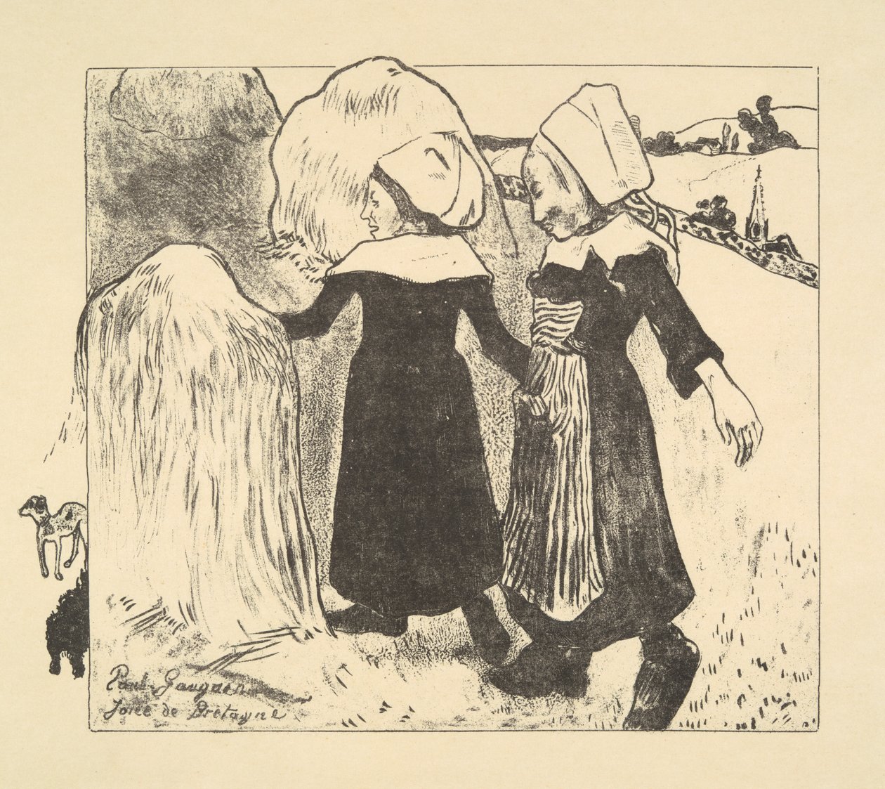 Freuden der Bretagne, aus der Serie Volpini von Paul Gauguin