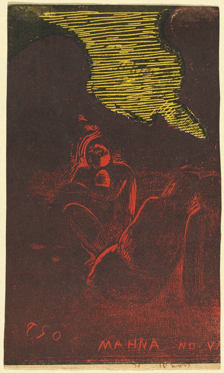 Mahna no Varua Ino (Der Dämon spricht) [verso] von Paul Gauguin