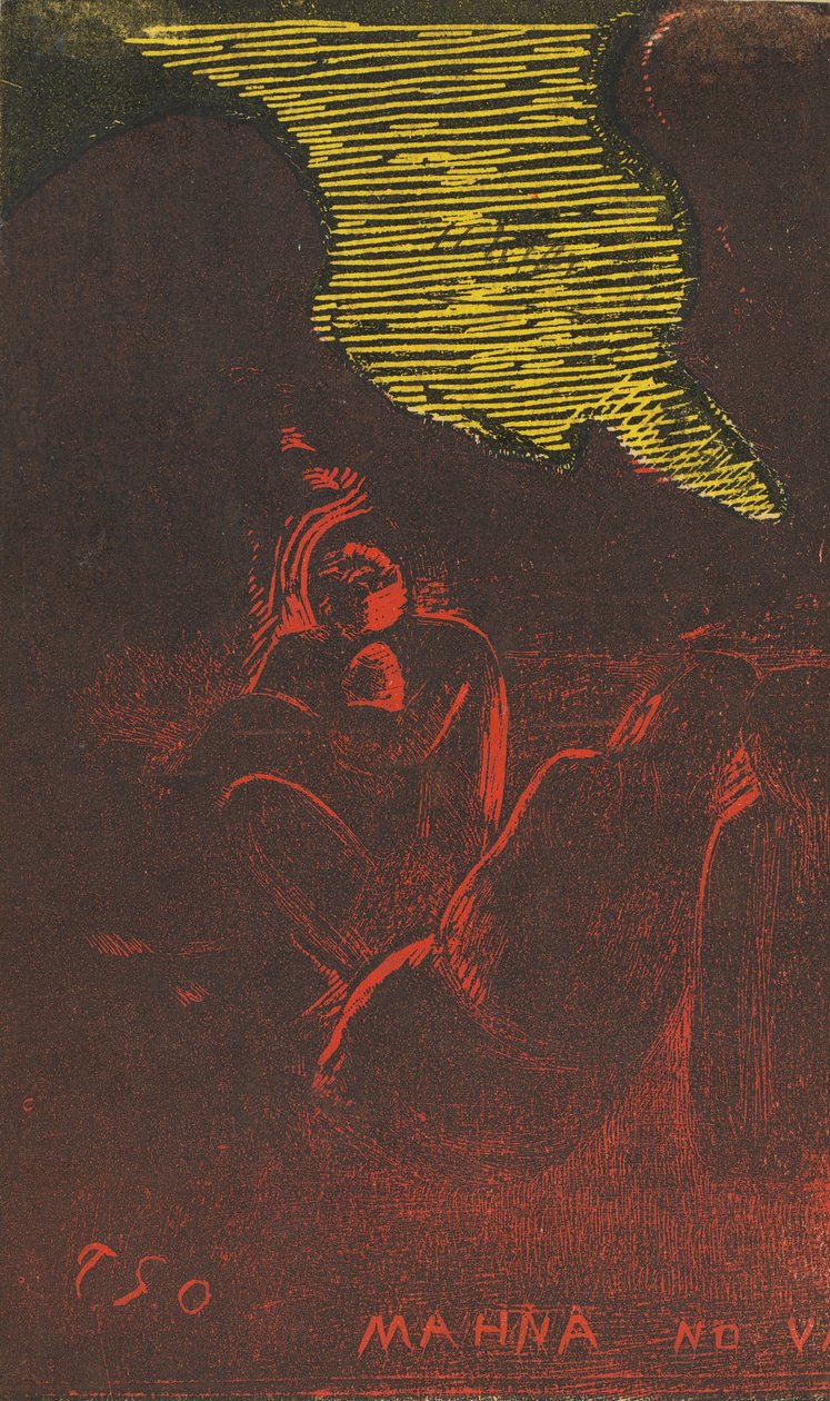 Mahna no Varua Ino Der Dämon spricht [verso], 1894-1895 von Paul Gauguin
