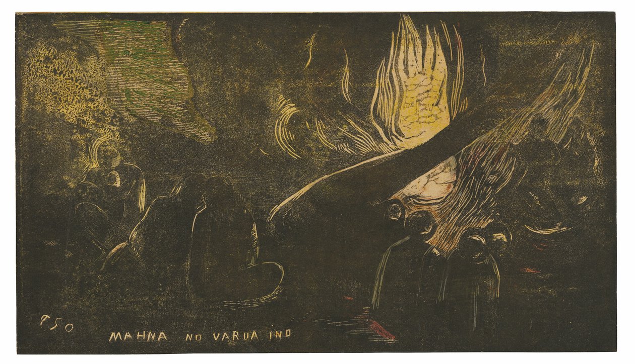 Mahna no varua ino (Der Teufel spricht), aus der Noa Noa Suite von Paul Gauguin