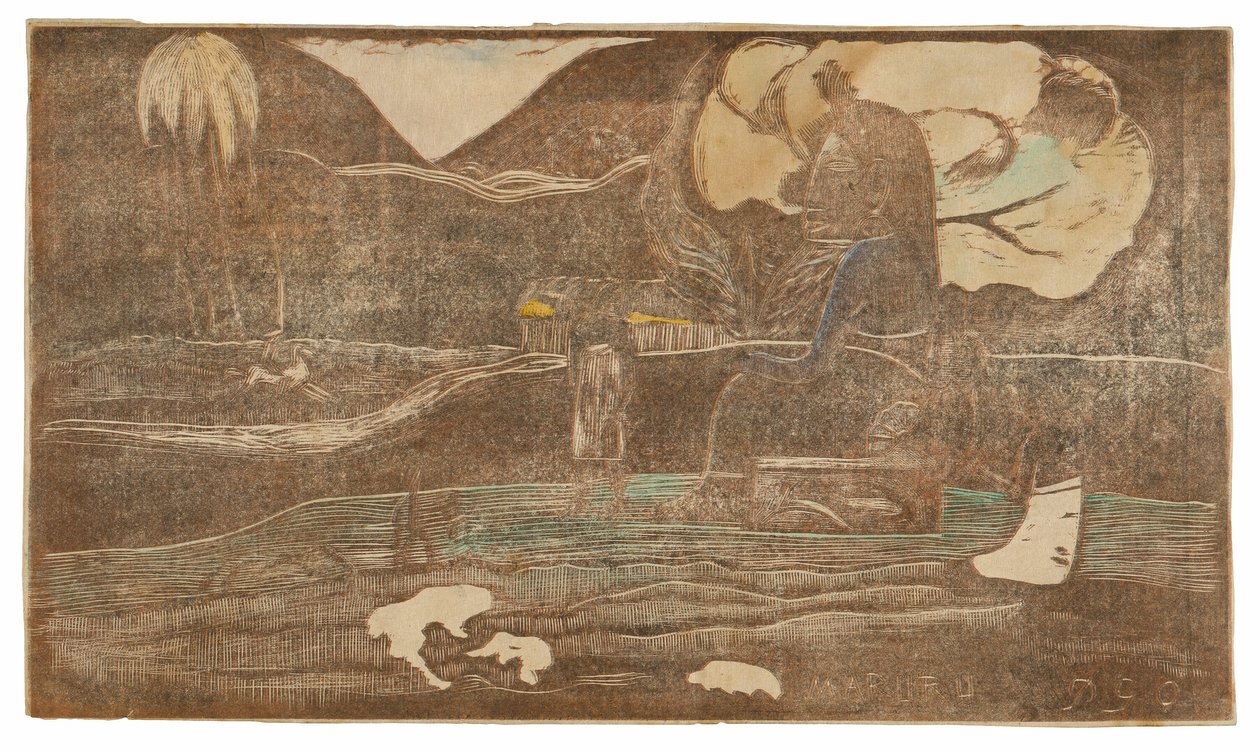 Maruru (Dankesgaben), aus der Noa Noa Suite von Paul Gauguin