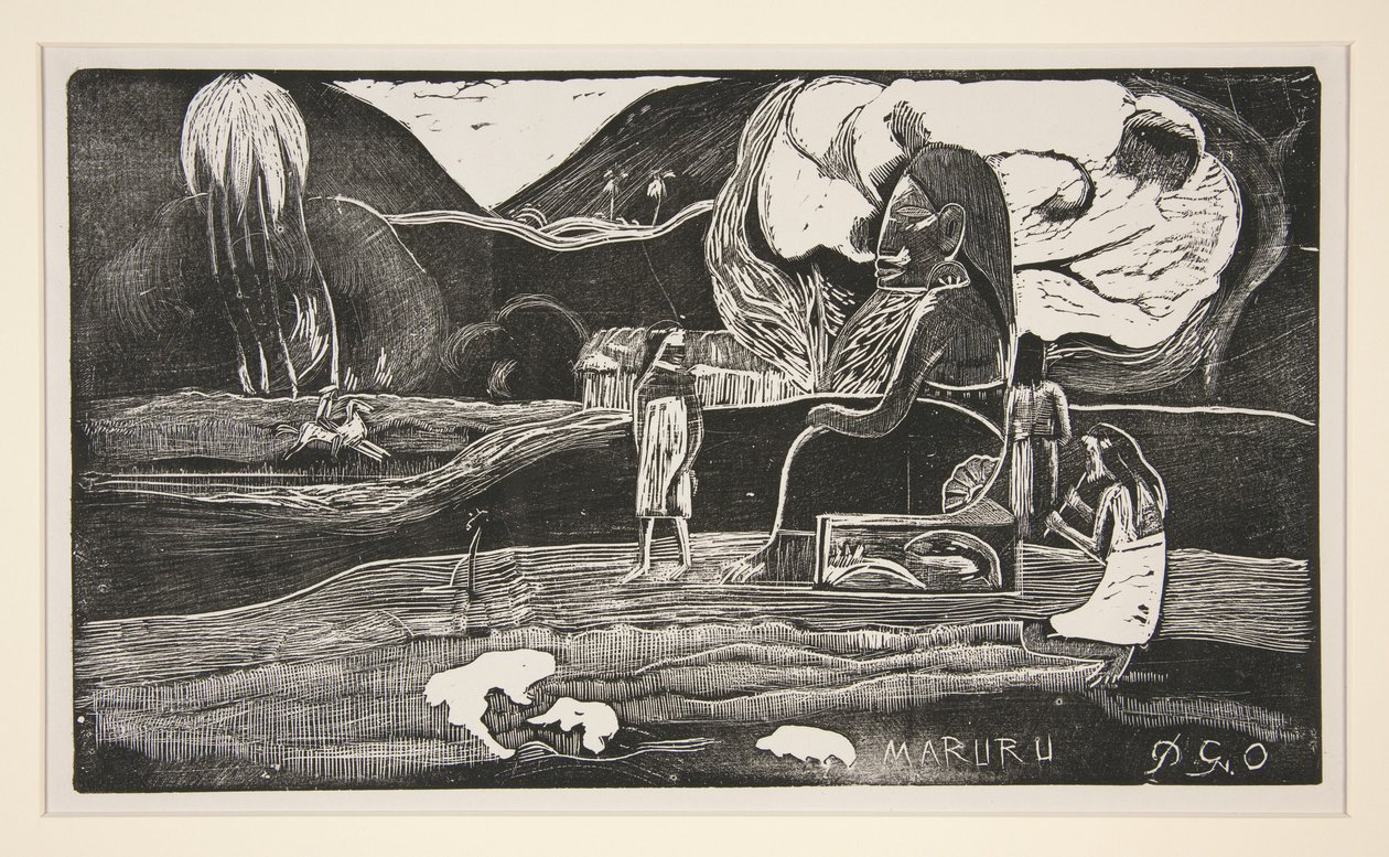 Maruru; Danke - Ein Dankesopfer von Paul Gauguin