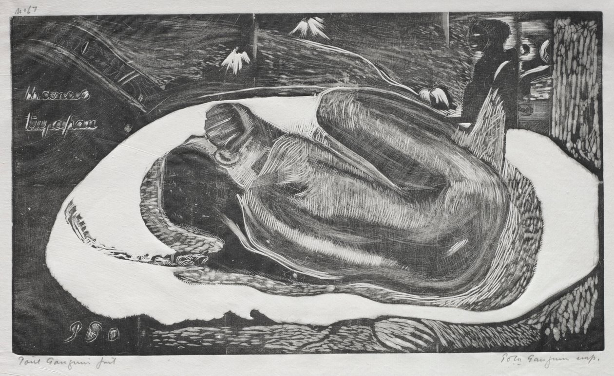Noa Noa: Manao Tupapau Beobachtet von den Geistern der Toten, 1893-94 von Paul Gauguin