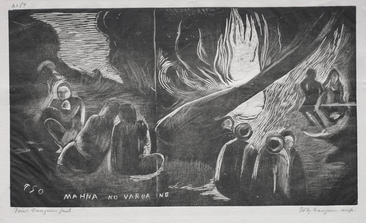 Noa Noa, Der Teufel spricht Mahna No Varua Ino, 1893-94 von Paul Gauguin