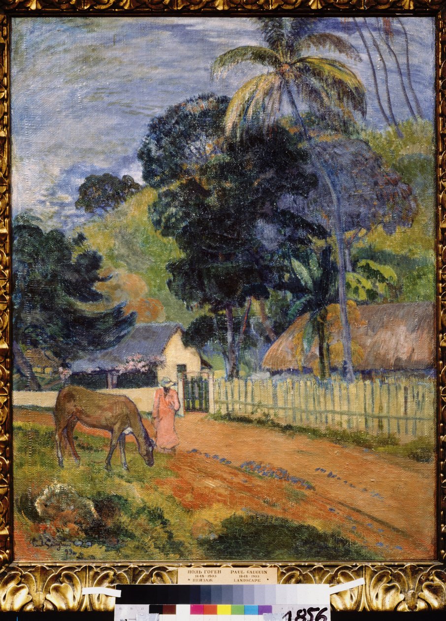 Landschaft. Ein Pferd auf einer Straße von Paul Gauguin