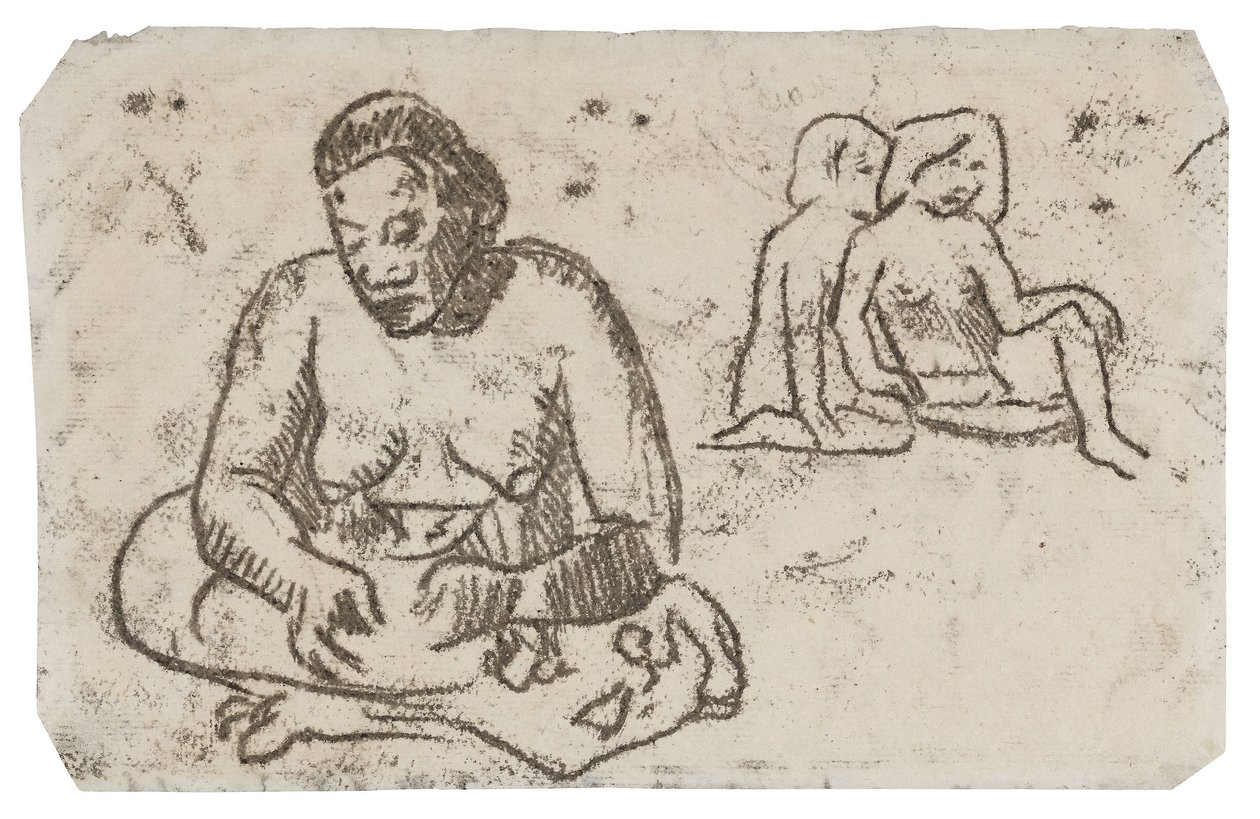 Sitzende Frau (im Zusammenhang mit dem Gemälde Schwester der Barmherzigkeit), ca. 1902 von Paul Gauguin