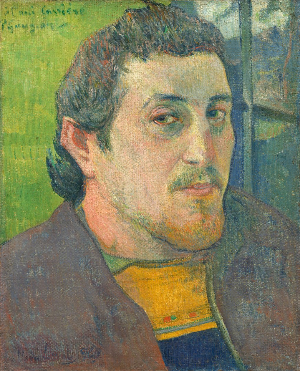 Selbstporträt gewidmet Carrière, 1888 oder 1889 von Paul Gauguin