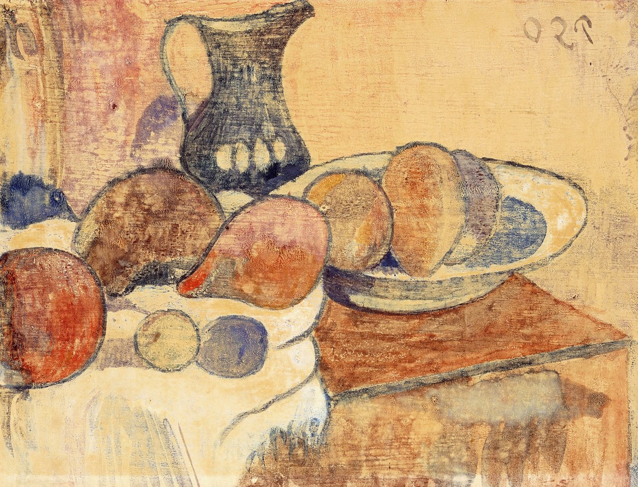 Stillleben mit Krug und Früchten, ca. 1899 von Paul Gauguin