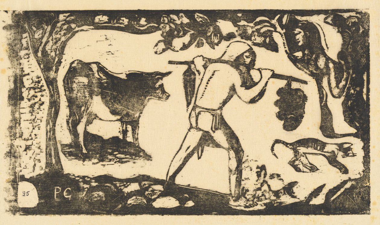 Tahitianer trägt Bananen Le porteur de fei von Paul Gauguin