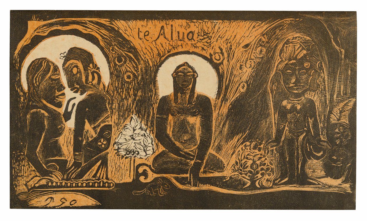 Te atua (Der Gott), aus der Noa Noa Suite von Paul Gauguin