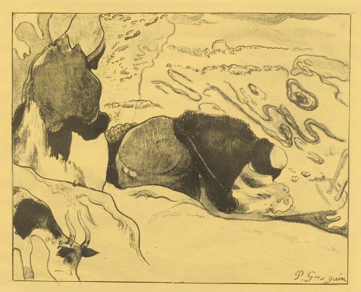 Die Wäscherinnen von Paul Gauguin