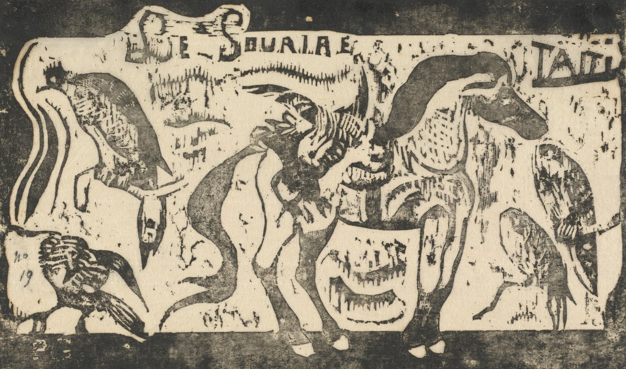 Titelseite für Le Sourire Titre du Sourire, um oder nach 1895 von Paul Gauguin