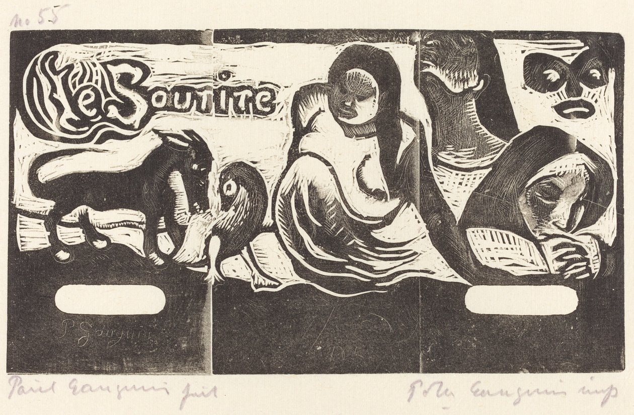 Titelseite für Le Sourire, in oder nach 1895 von Paul Gauguin