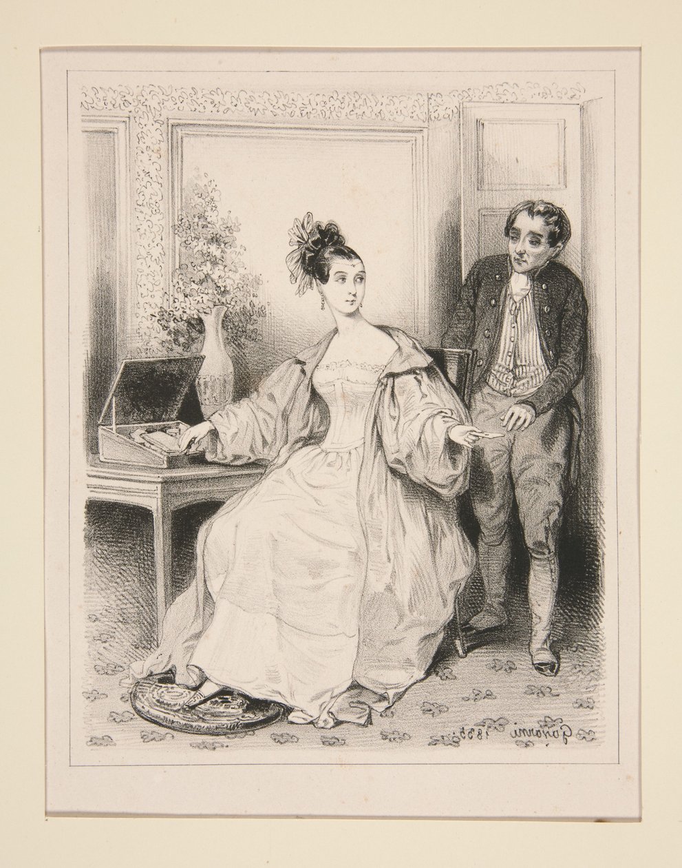 (DIE ANTWORT.) von Paul Gavarni