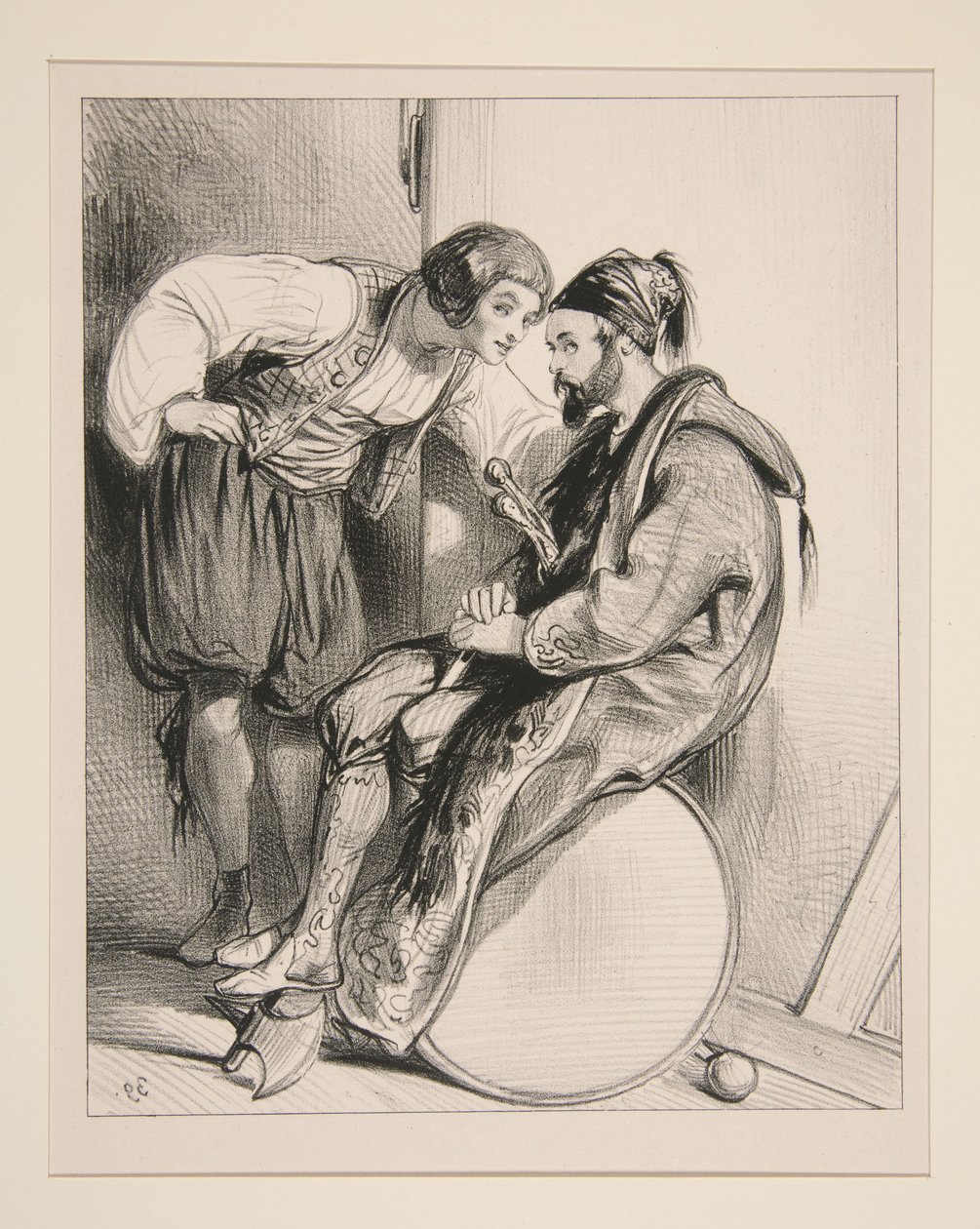 (Der Dorfbewohner) Was magst du lieber, das Bein von Irma oder... von Paul Gavarni