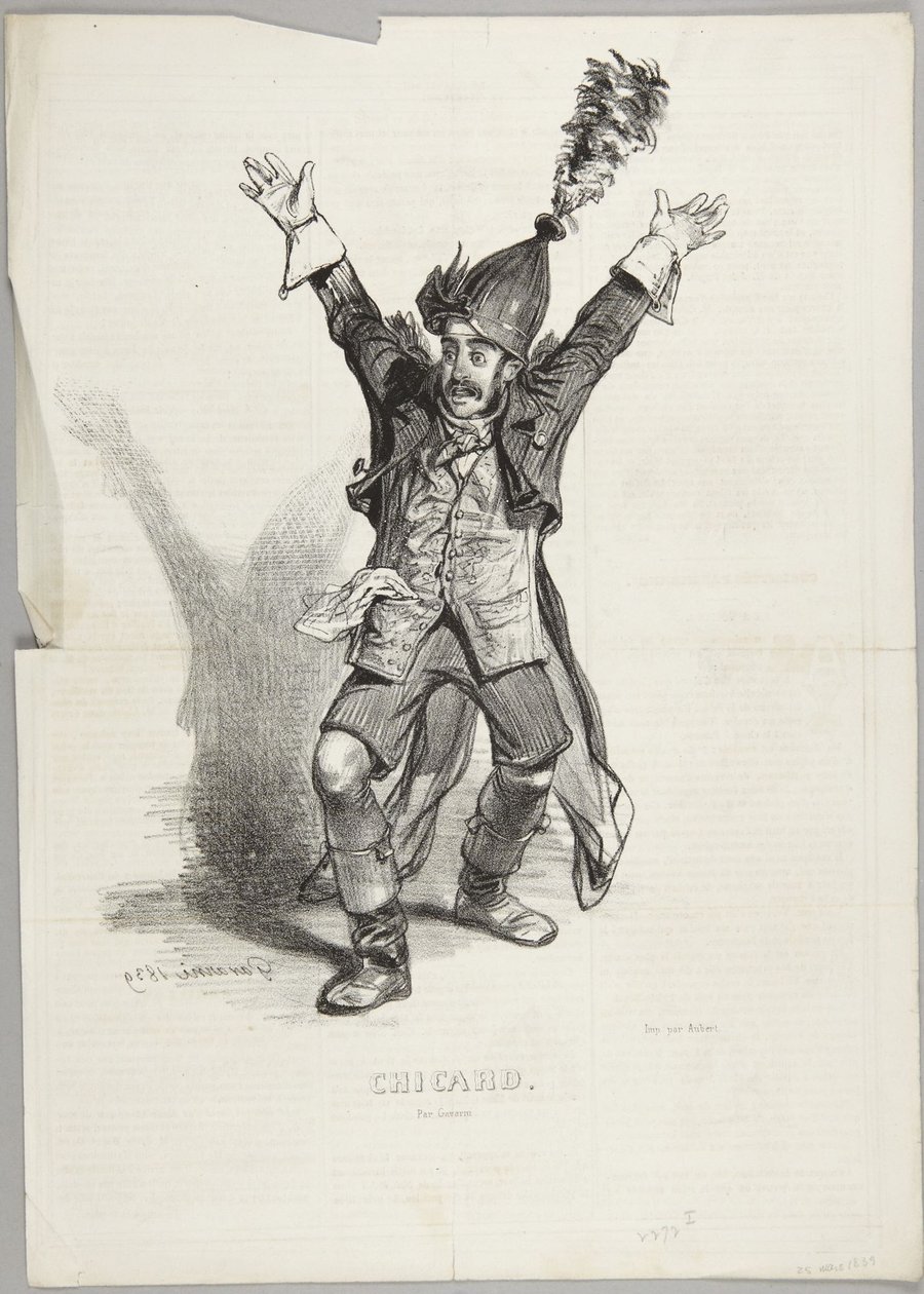 Nr. 1 der Serie: „Erinnerungen an den Bal Chicard“ von Paul Gavarni