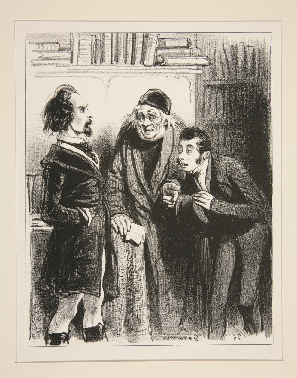 Alcibiade Cliquet trägt einen Brief... von Paul Gavarni