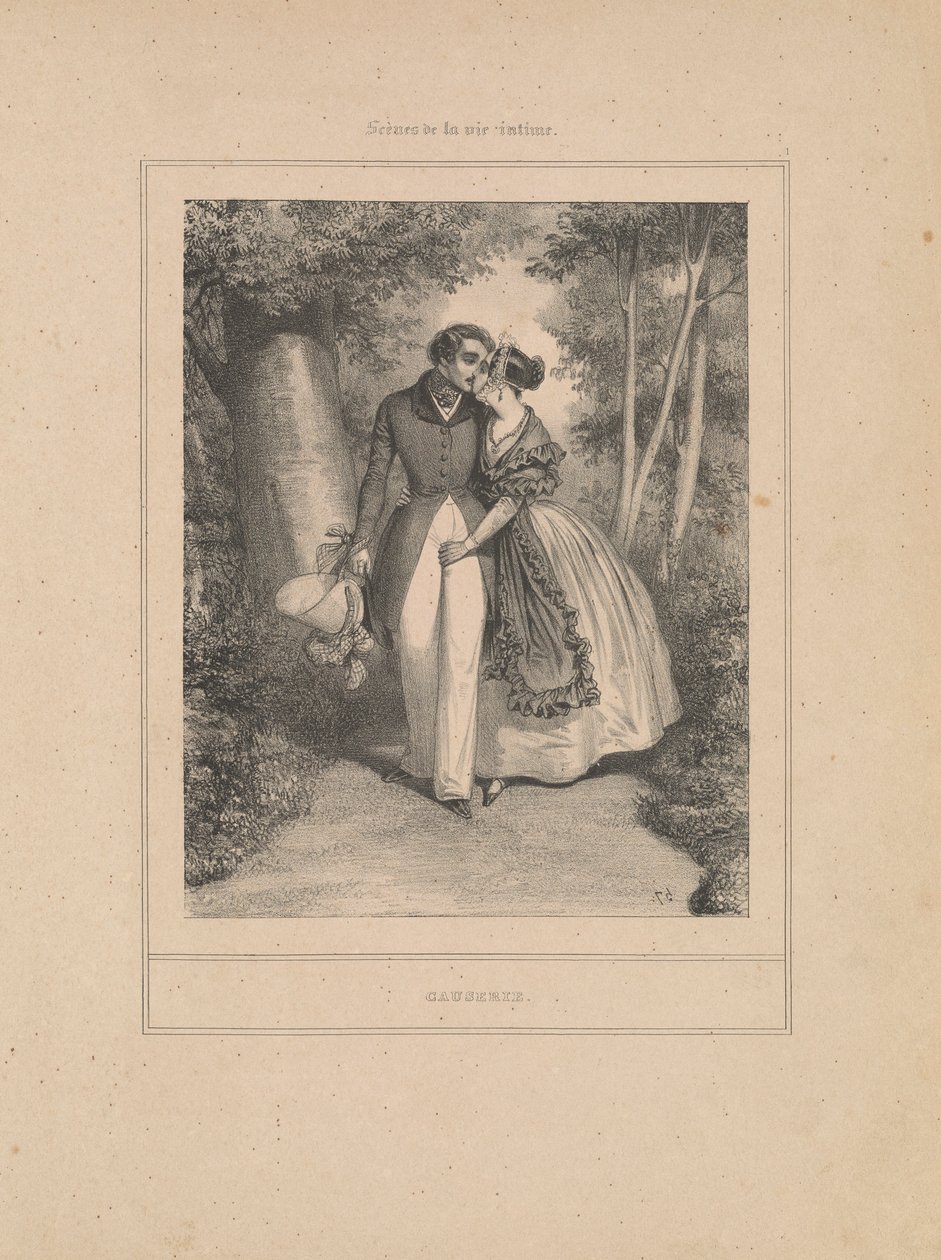 Plauderei, aus der Serie Szenen des intimen Lebens von Paul Gavarni