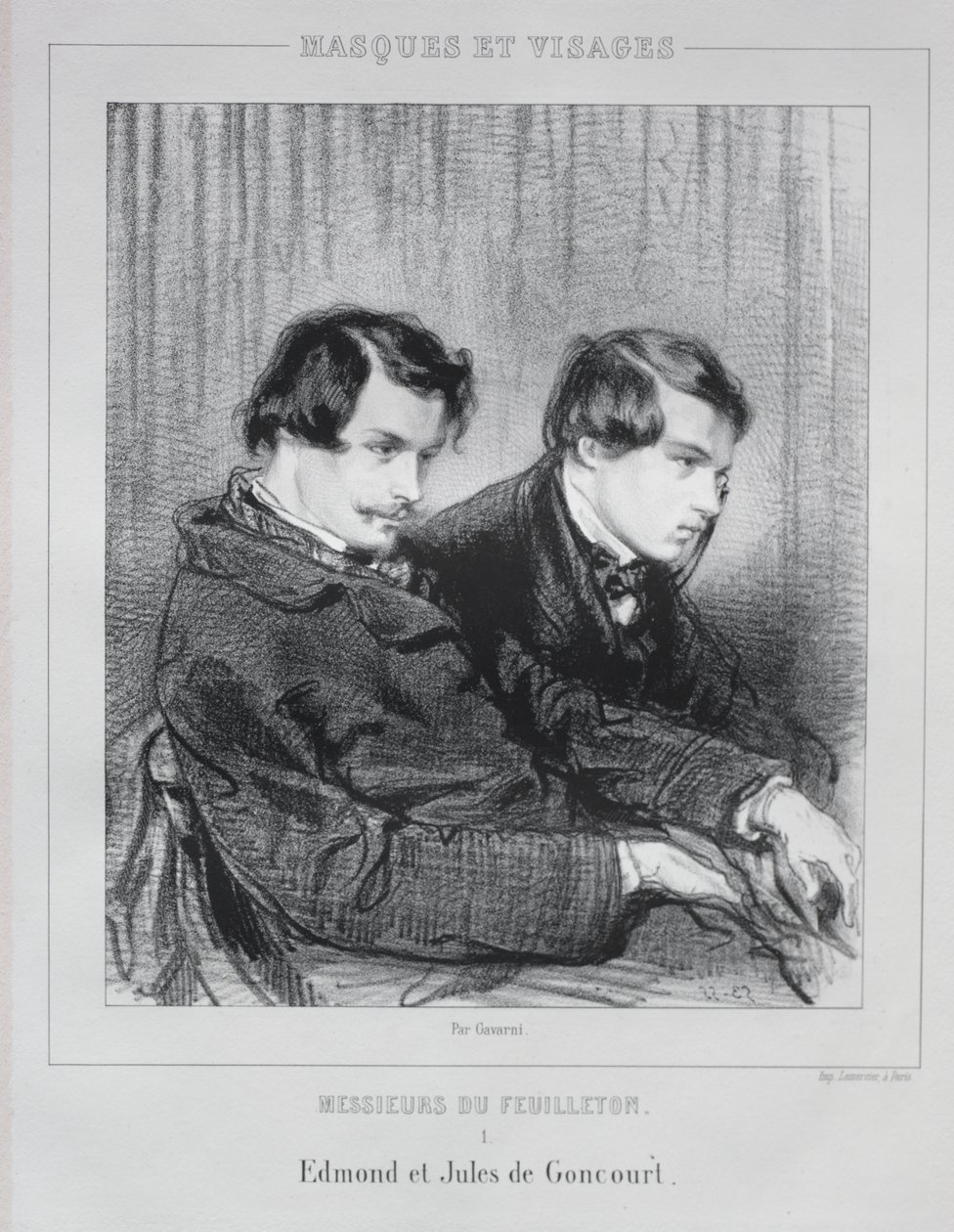 Edmond und Jules de Goncourt von Paul Gavarni