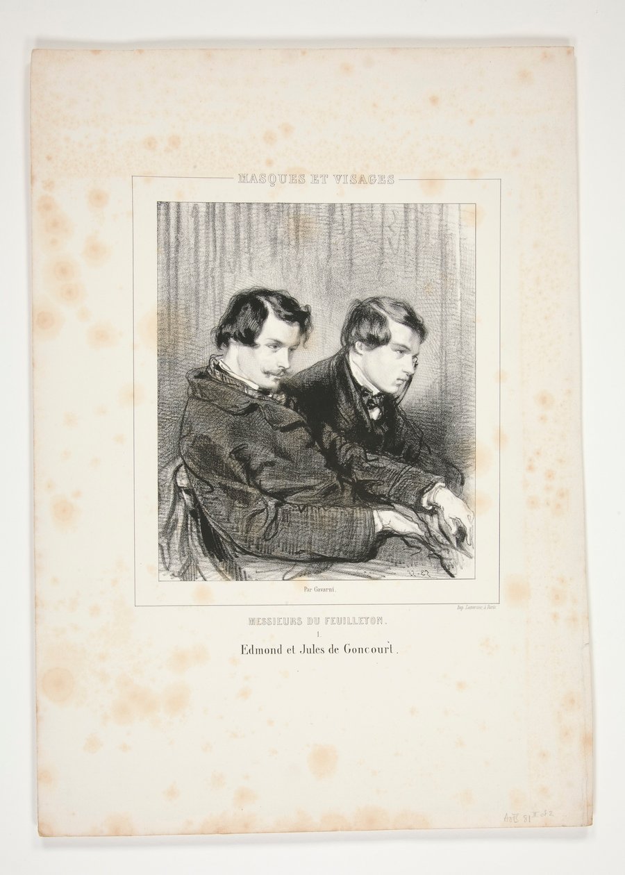 Edmond und Jules de Goncourt von Paul Gavarni