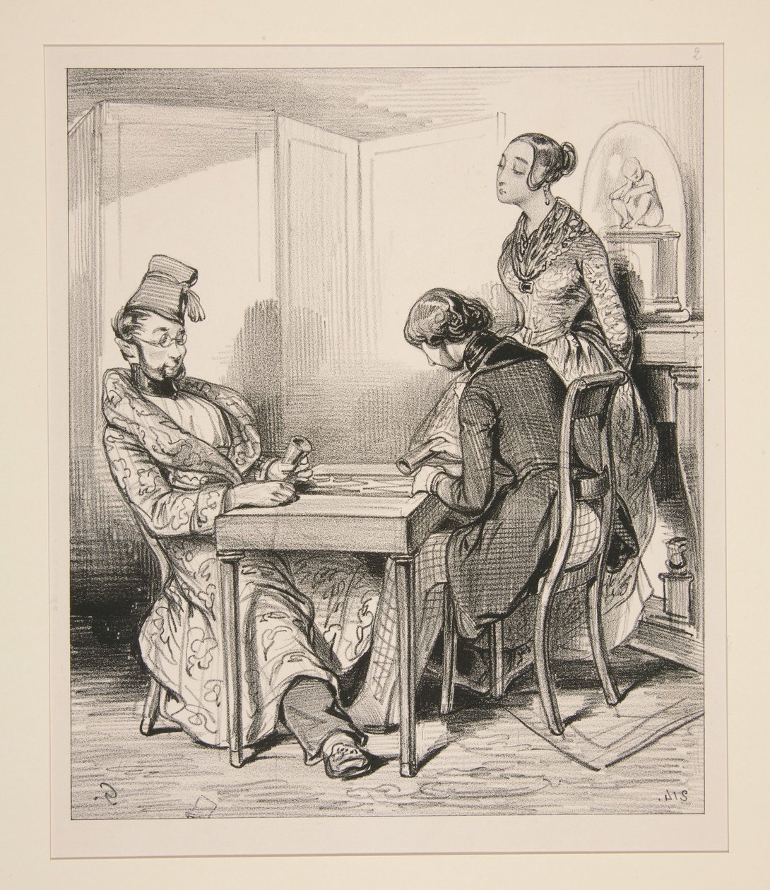 Den ganzen Abend die Rolle eines dummen Ehemanns spielen, der Ihr Geld gewinnt... von Paul Gavarni