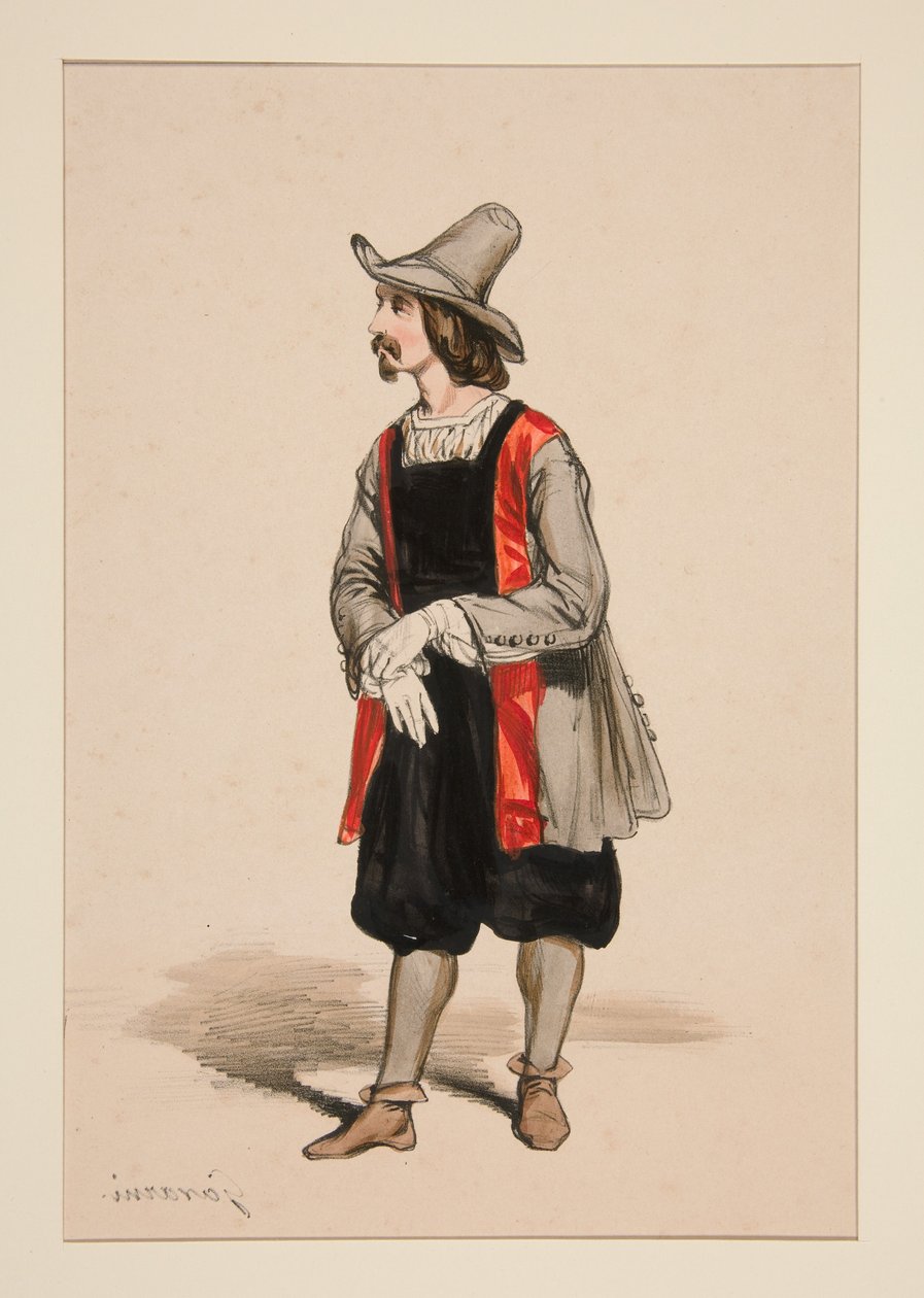 HOLLANDAIS. Wollmantel. Samthose. von Paul Gavarni