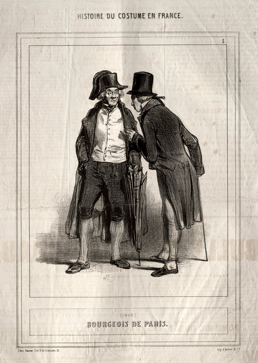 Histoire du Costume en France: Bürger von Paris von Paul Gavarni