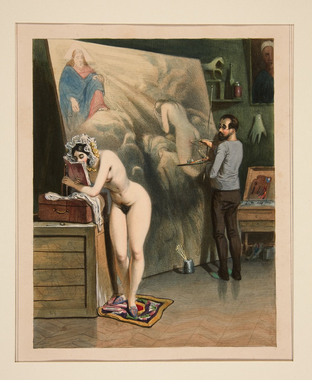 Die Frau des Malers von Paul Gavarni