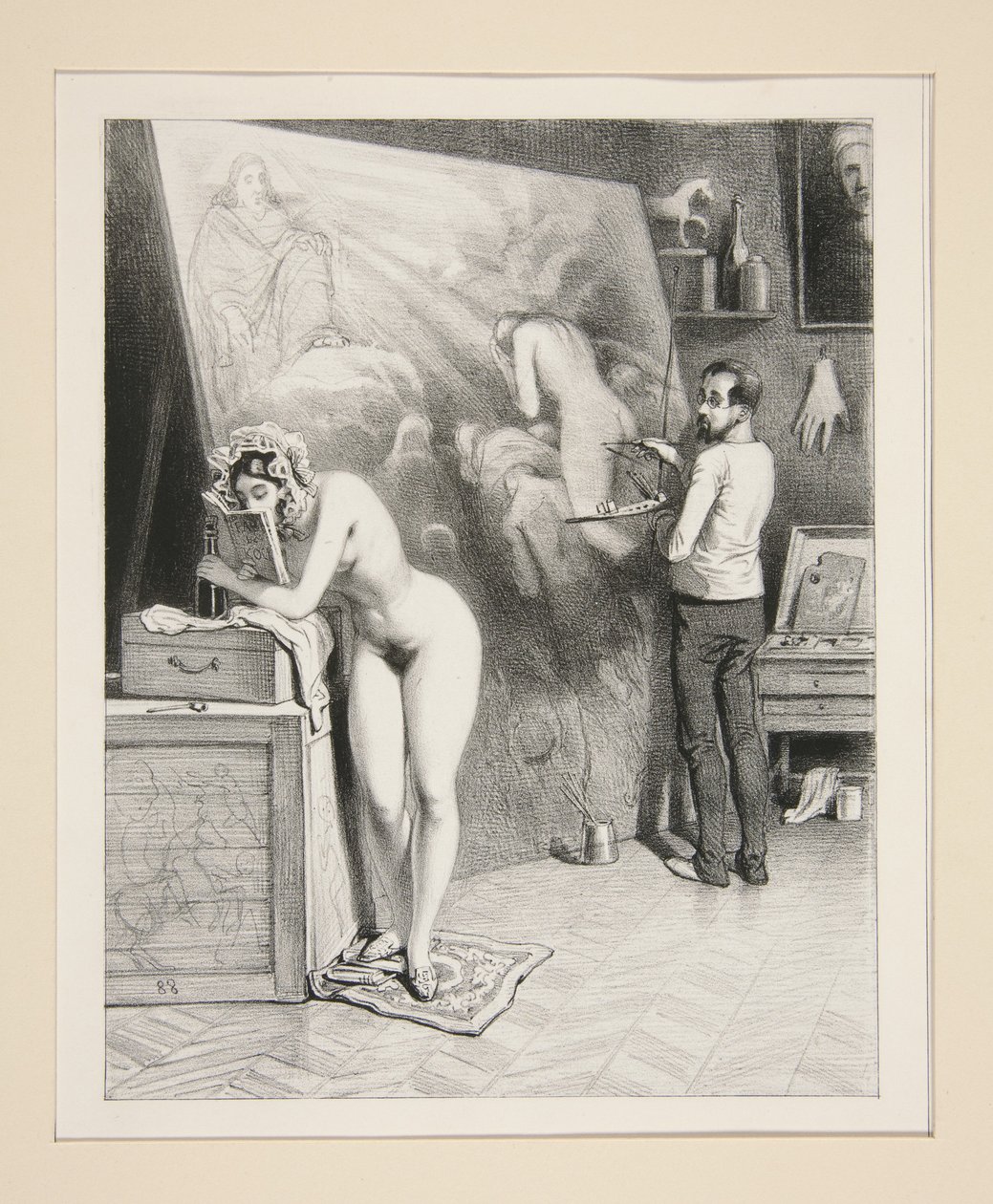 Die Frau des Malers von Paul Gavarni