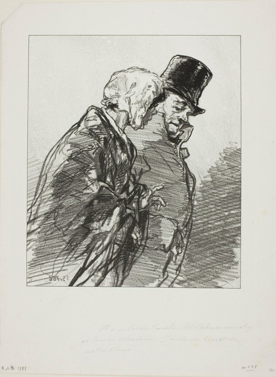 Les Lorettes vieillies: ...Et à ce bal des Variétés, Adolphe... von Paul Gavarni