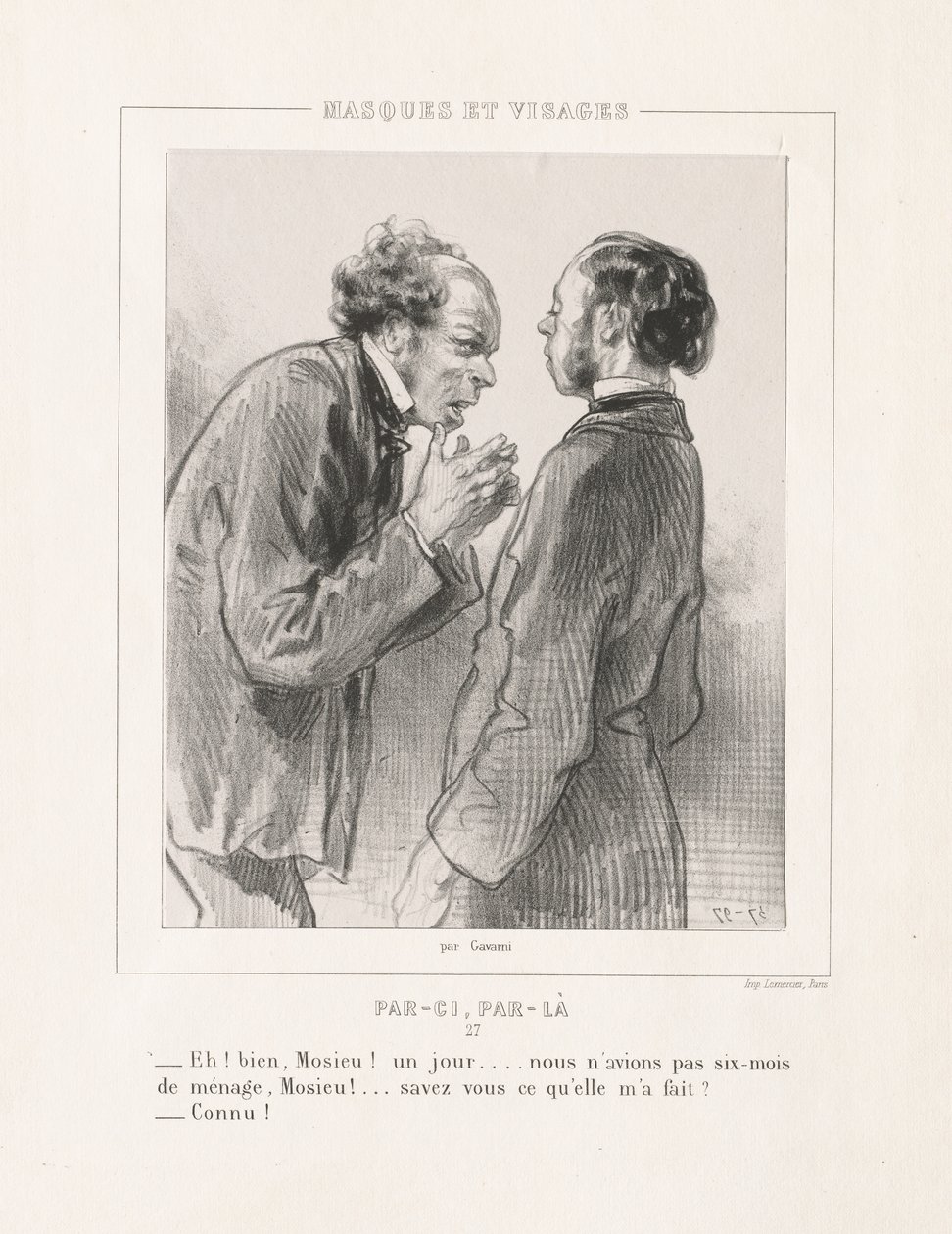 Masken und Gesichter: Hier und da von Paul Gavarni