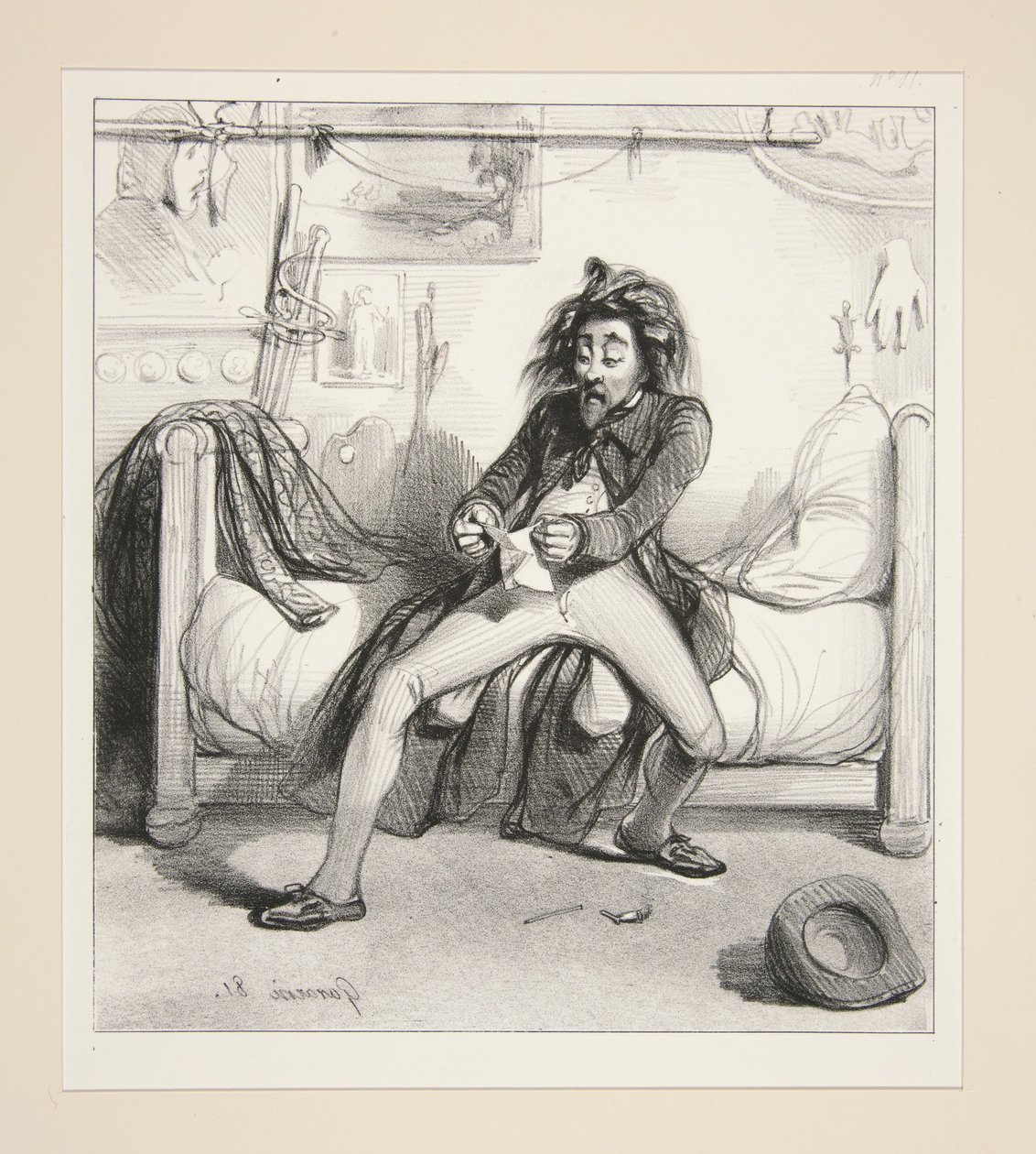 Mein Herr, obwohl ich unerfahren bin, bin ich es nicht gewohnt, den Narren zu spielen. Ich finde, dass das Rendezvous... von Paul Gavarni