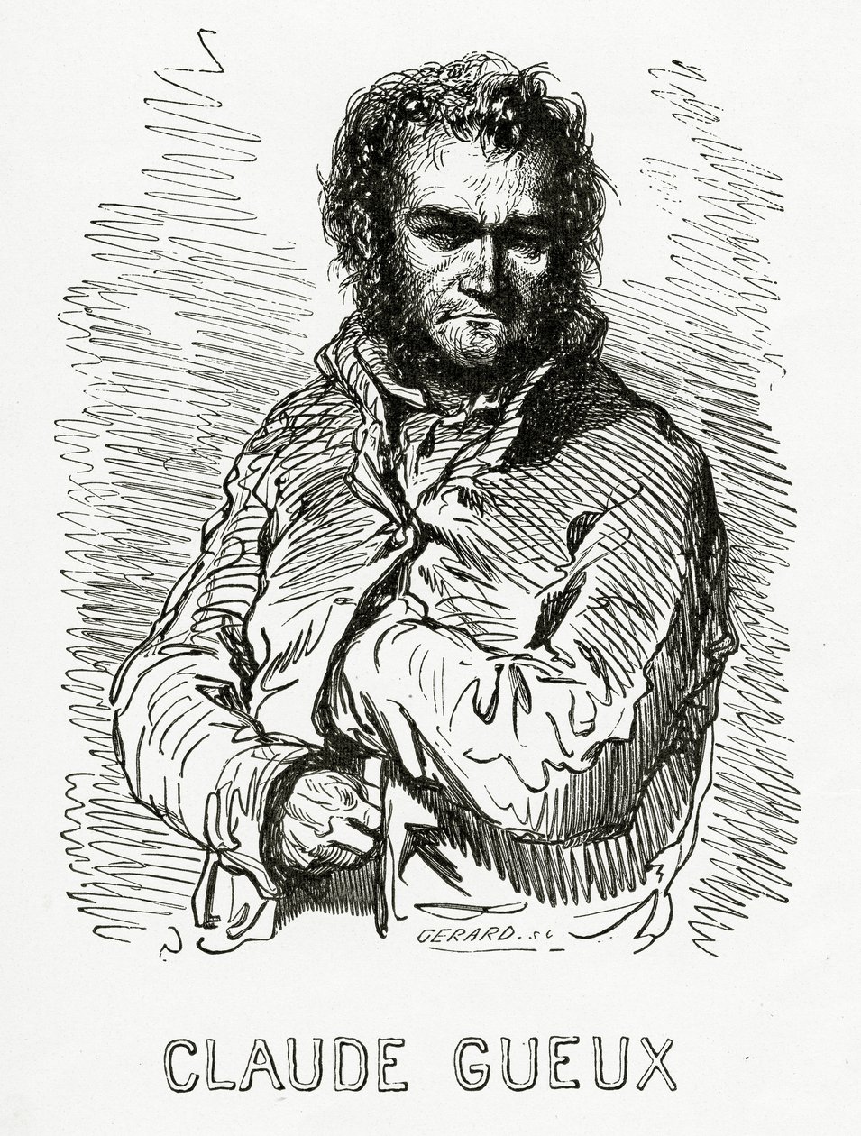 Porträt von Claude Gueux, 1834 von Paul Gavarni