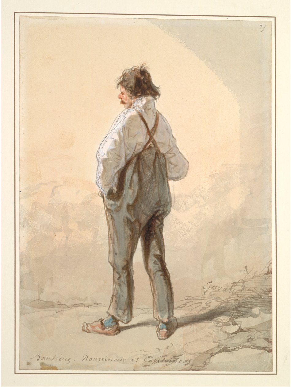 Die Vororte: Viehzüchter und Kapitän, wahrscheinlich 1859-1860 von Paul Gavarni