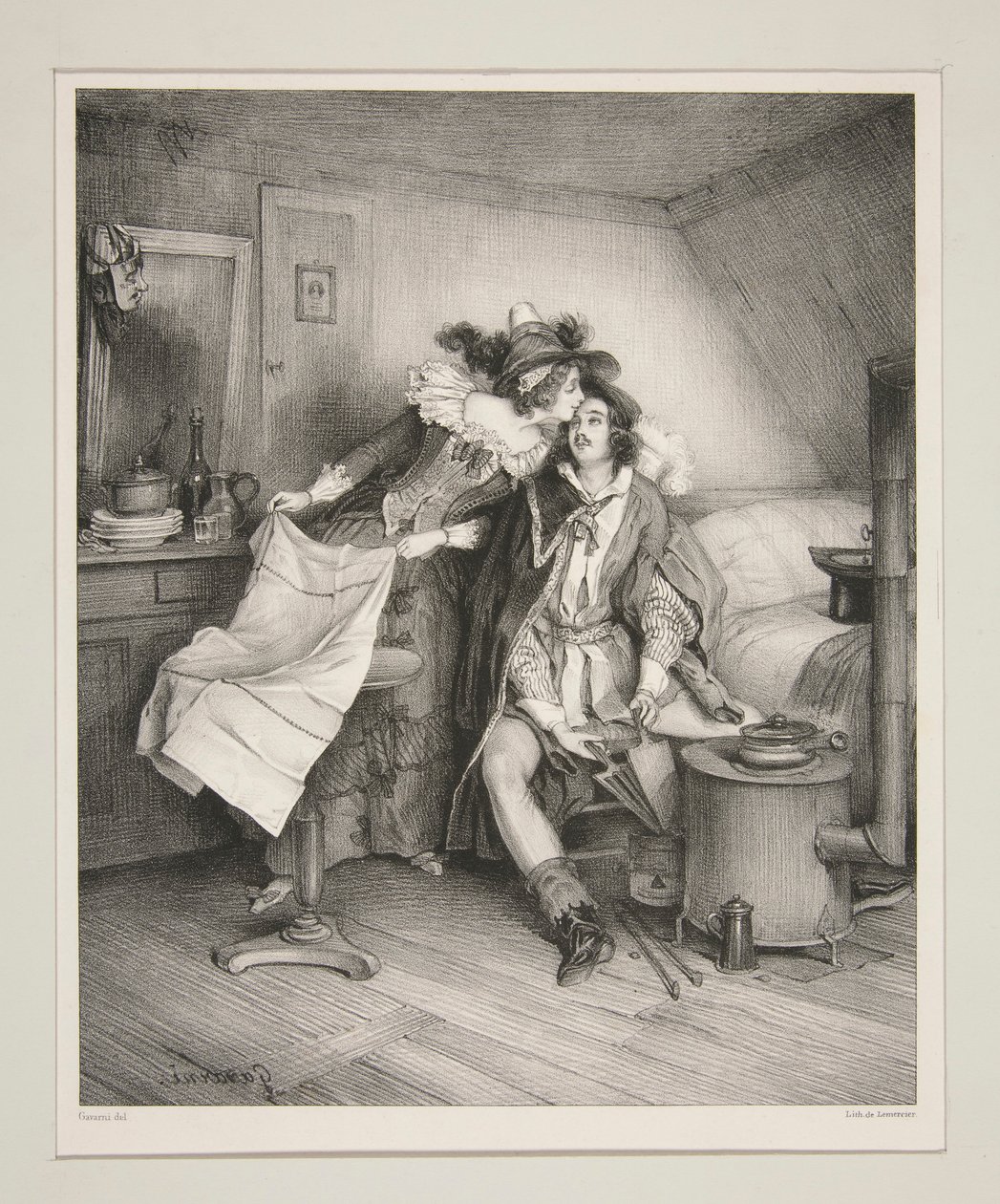 Ein Abendessen nach einem Maskenball von Paul Gavarni