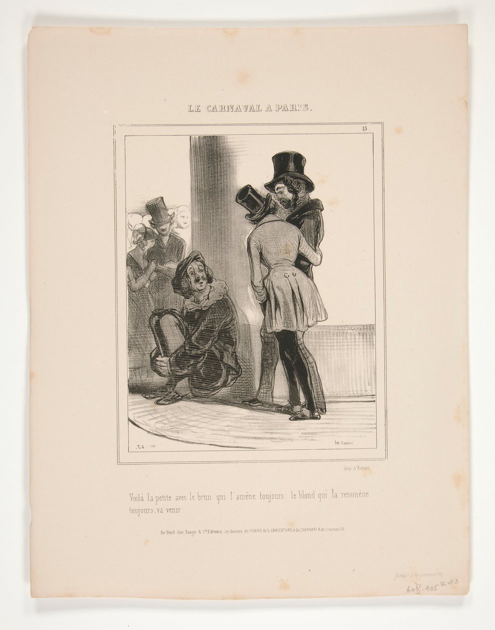 Voila la petite avec le brun qui l von Paul Gavarni