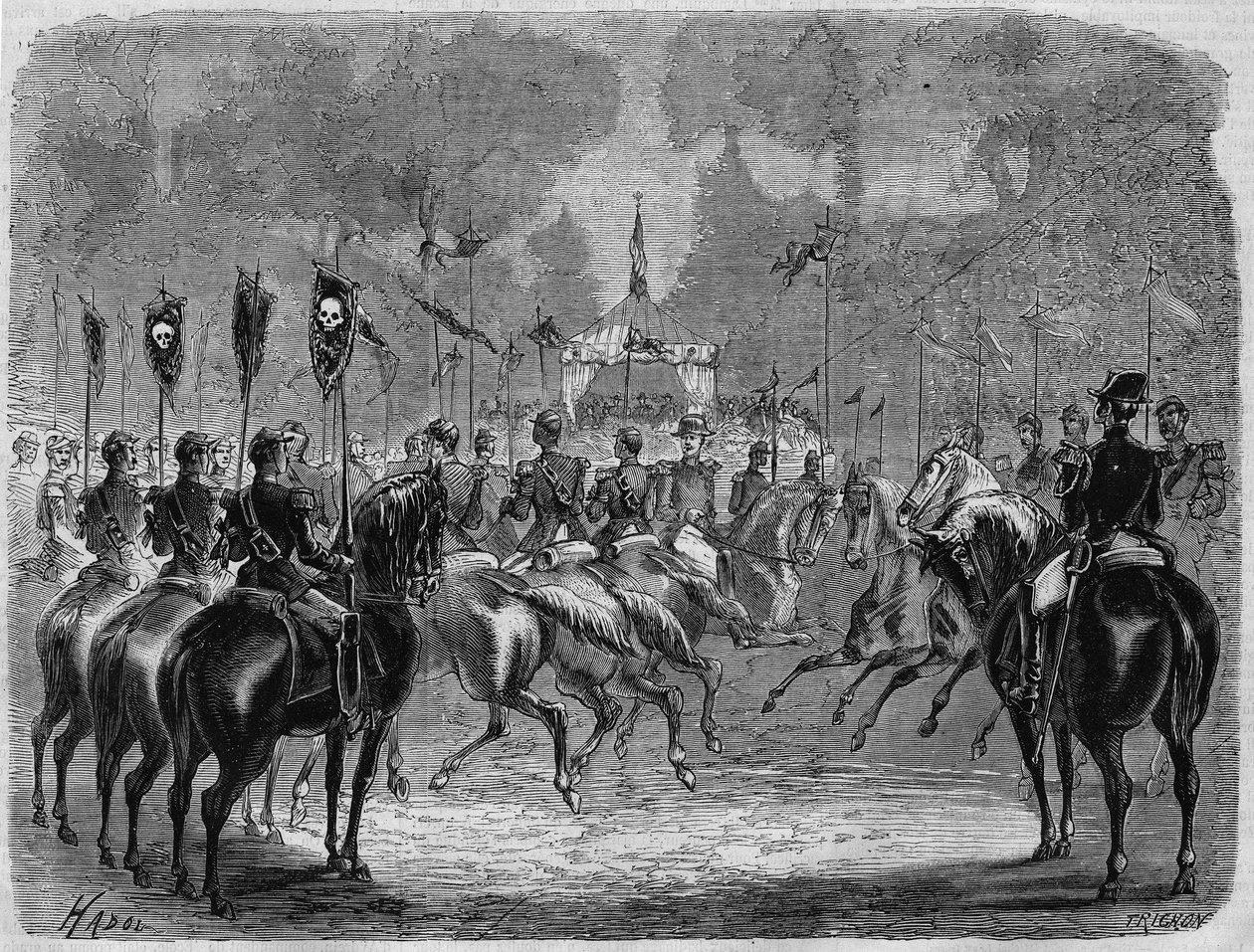 Jährliches Karussell (Parade) der Schüler der École de Saint-Cyr, 13. August von Paul Hadol