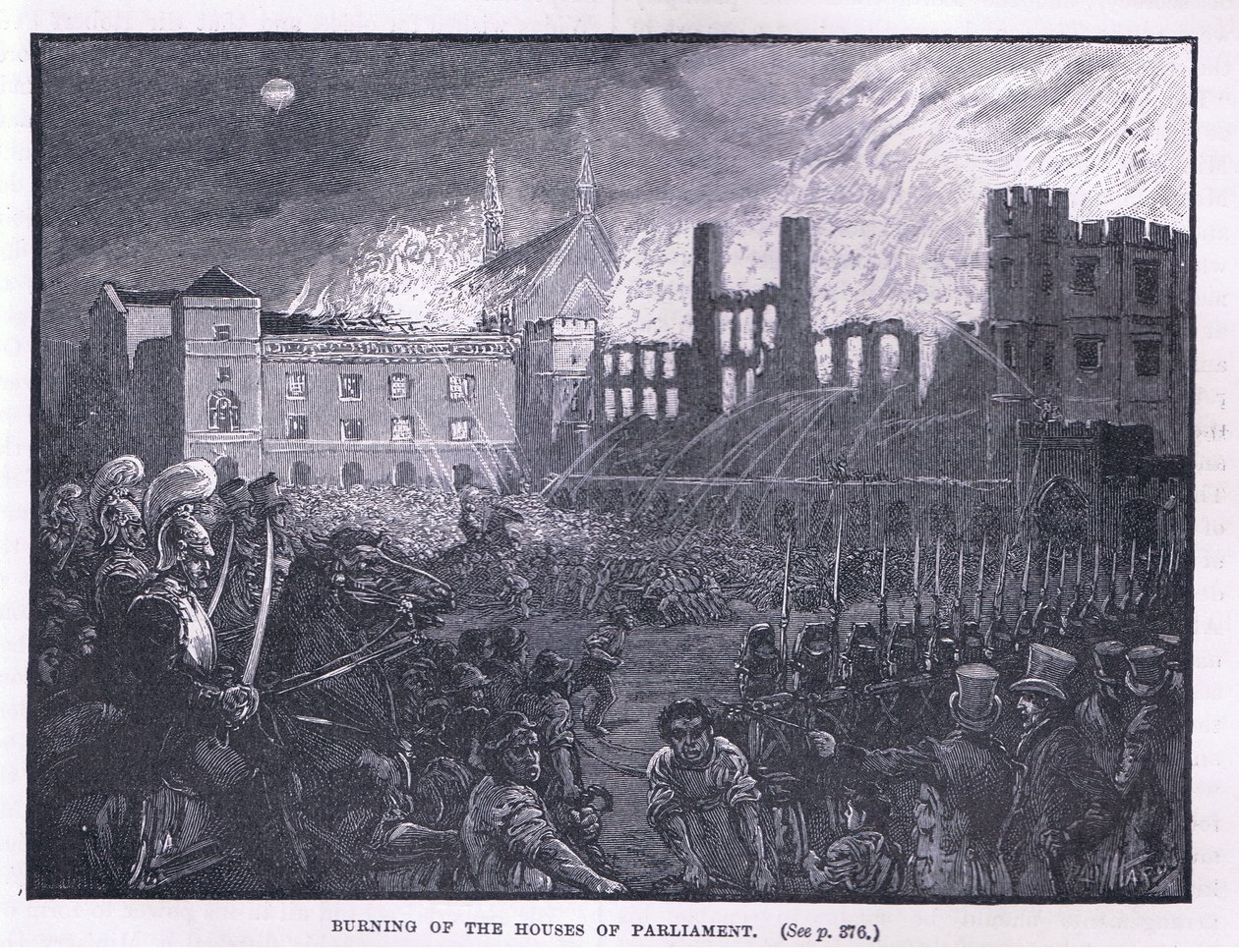 Brand des Parlamentsgebäudes 1834 von Paul Hardy