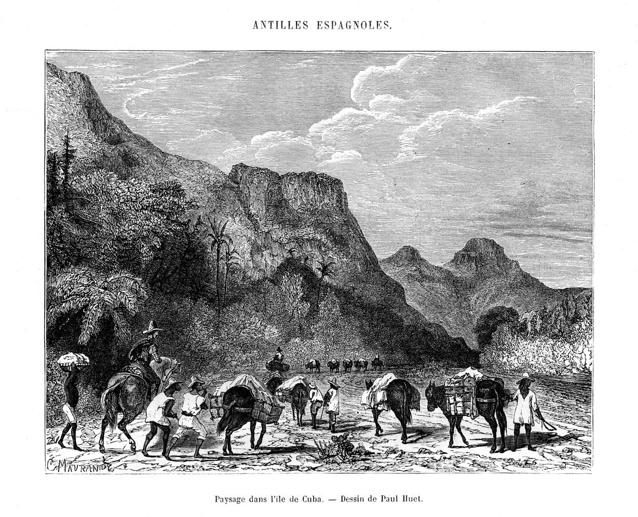 Landschaft auf der Insel Kuba, 19. Jahrhundert von Paul Huet