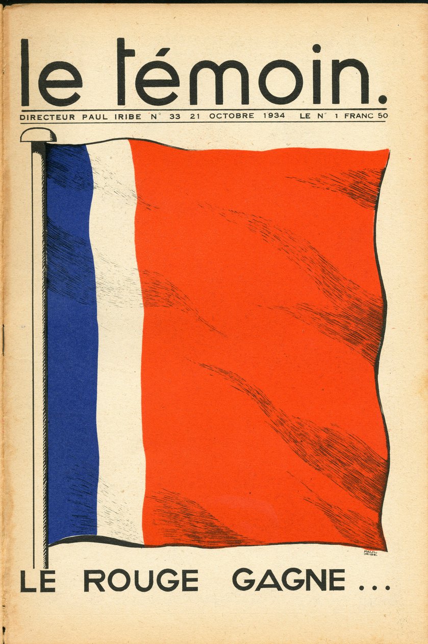 Der Zeuge, Satire in Farben von Paul Iribe: Kunstdruck