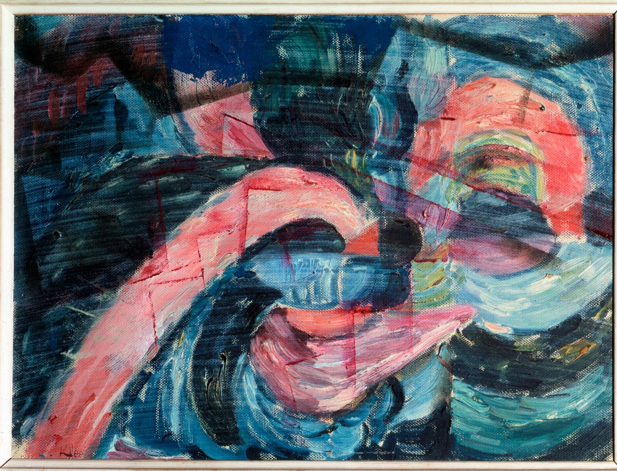 Ankunft am Ufer eines Baches und Bau einer Brücke von Paul Klee