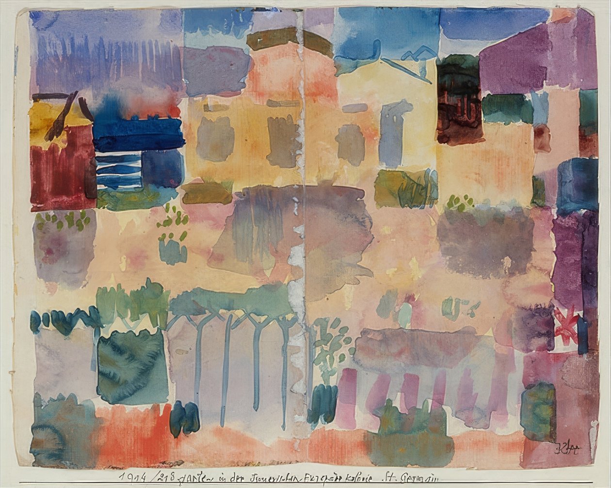 Garten in St. Germain, dem Europäischen Viertel nahe Tunis von Paul Klee