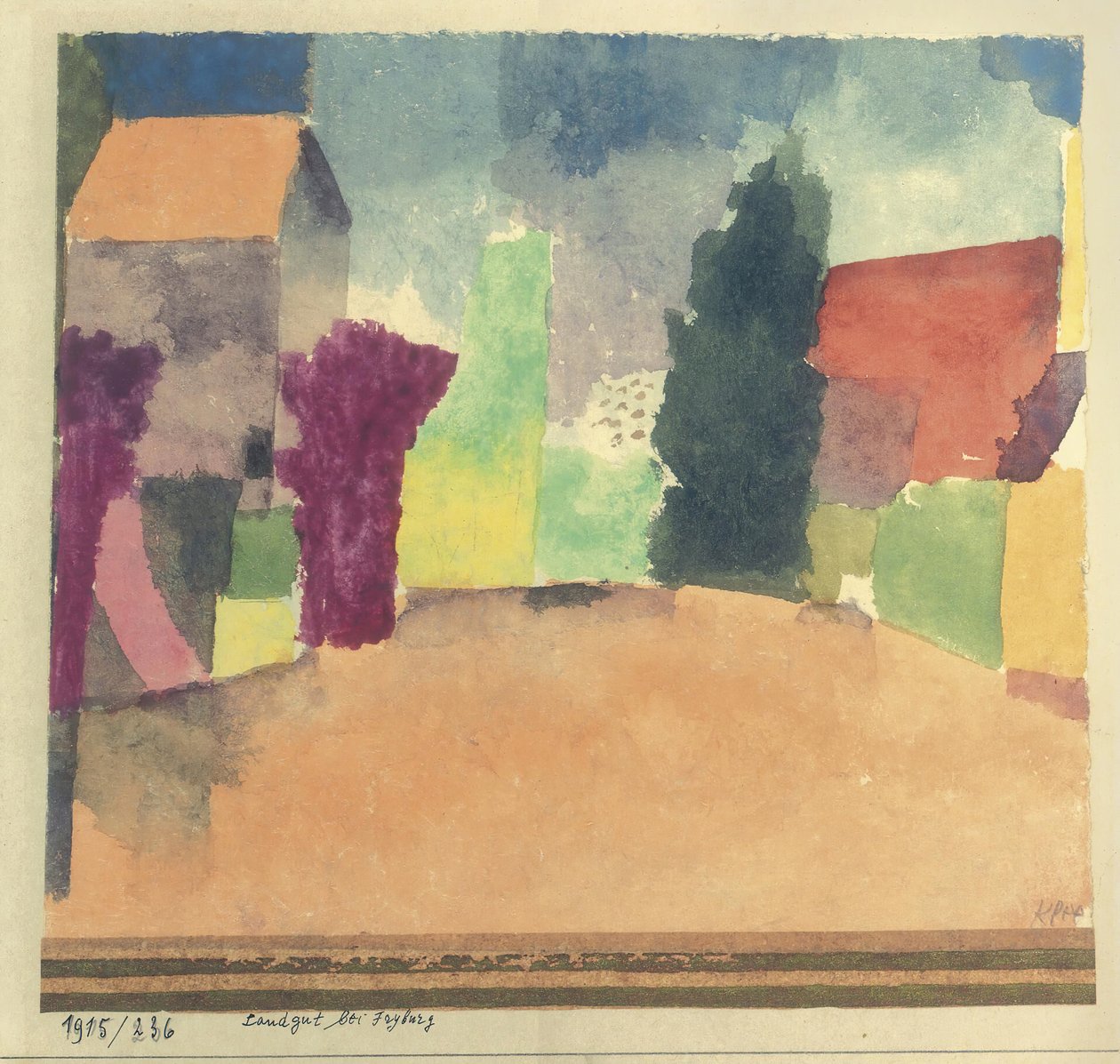 Landgut bei Fryburg Landhaus bei Freiburg, 1915 von Paul Klee