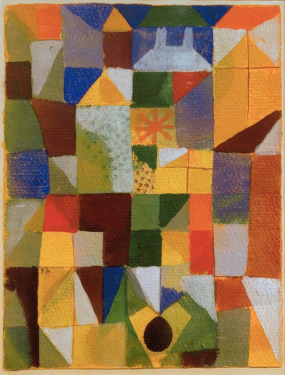 Städtische Komposition mit gelben Fenstern von Paul Klee