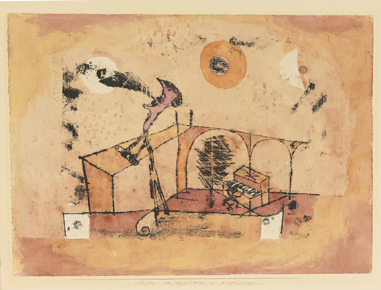 Der heroische Tenor als Konzertsänger, 1922 von Paul Klee