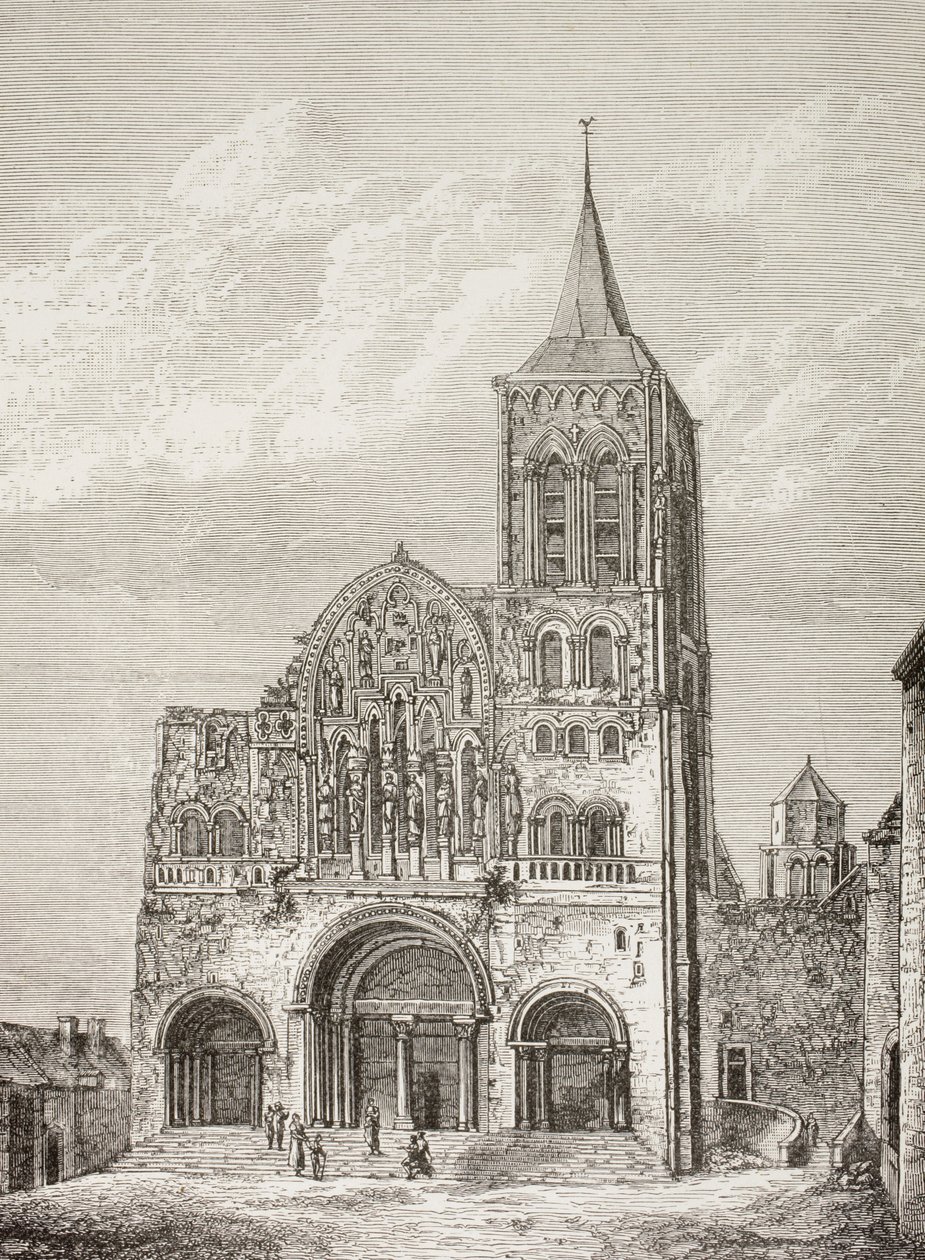 Abteikirche der Magdalena, Vézelay, Frankreich, wo St. Bernhard 1146 den zweiten Kreuzzug predigte von Paul Lacroix